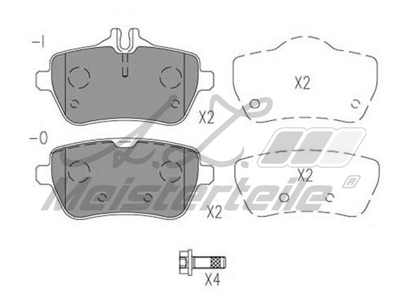 Brake Pad Set, disc brake (AZMT-44-022-1800)