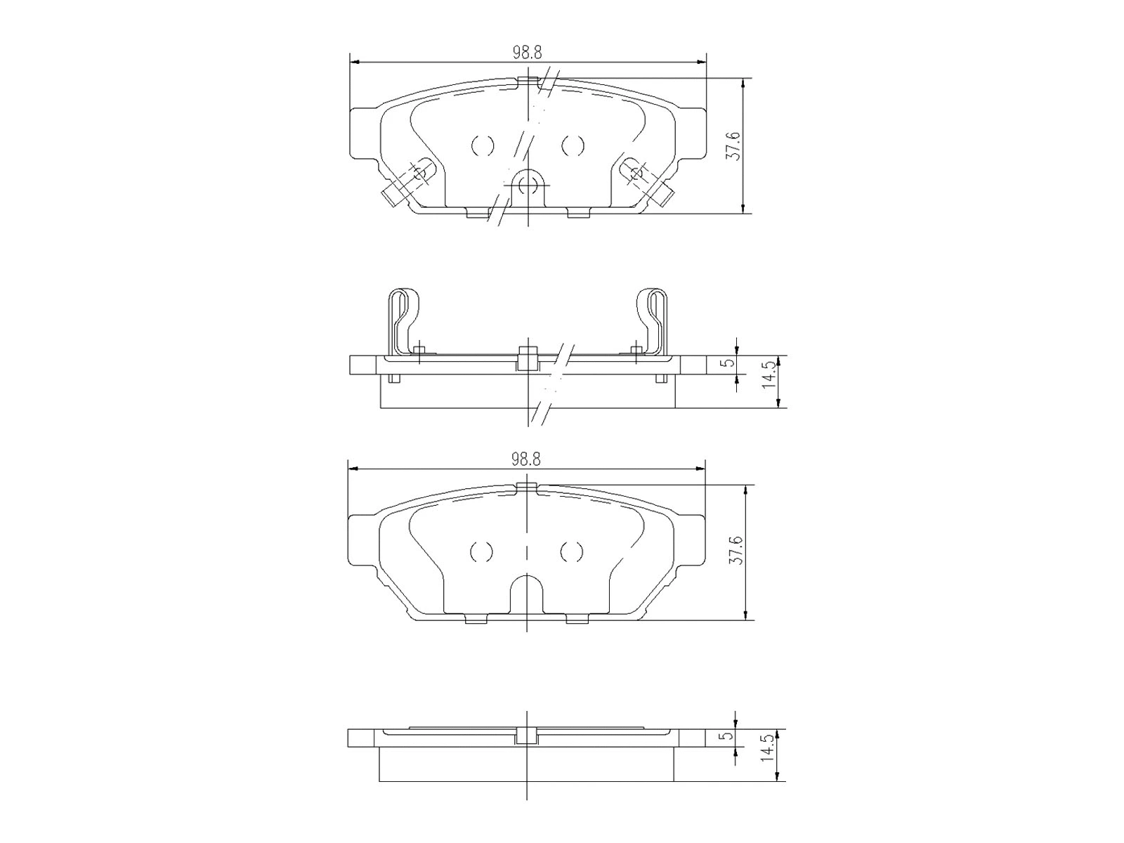 Brake Pad Set, disc brake (AZMT-44-022-1002)