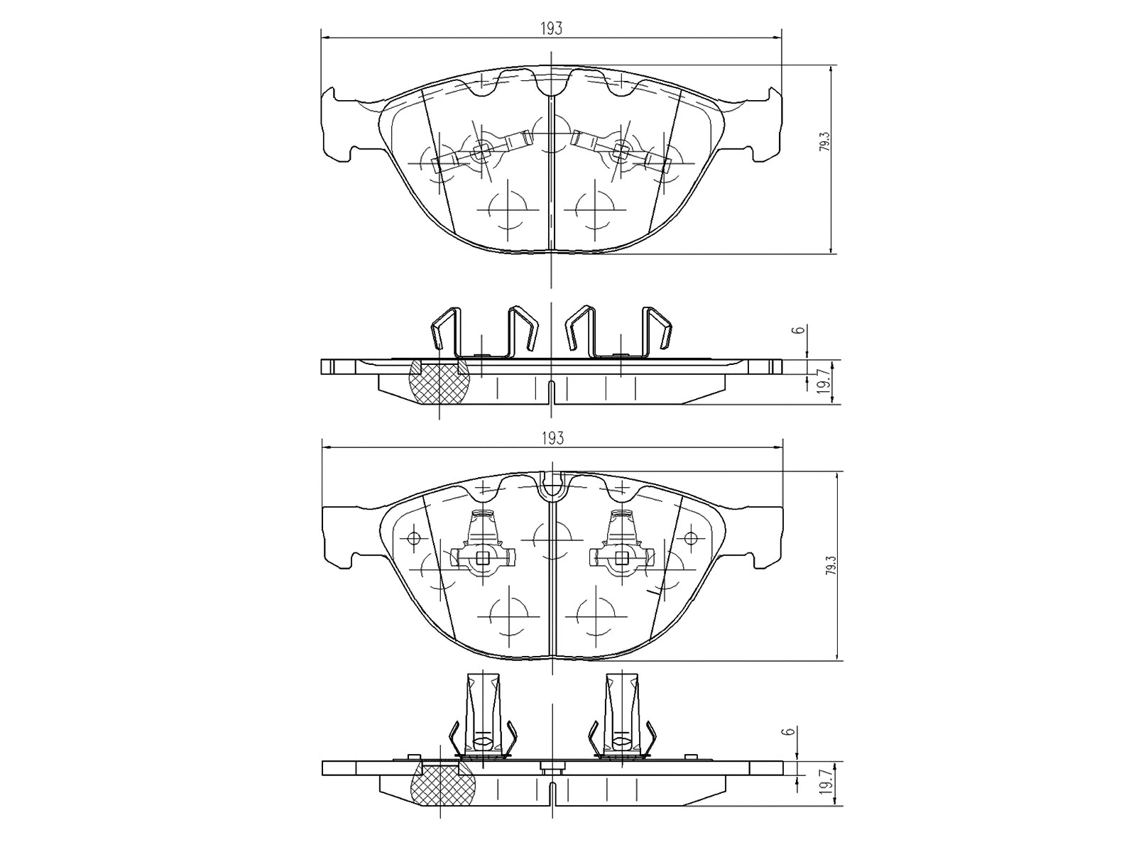 Brake Pad Set, disc brake (AZMT-44-022-1240)