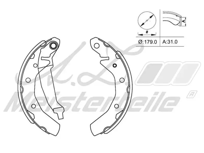 Brake Shoe Set (AZMT-44-026-1046)