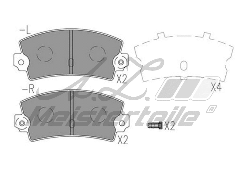 Brake Pad Set, disc brake (AZMT-44-022-2171)