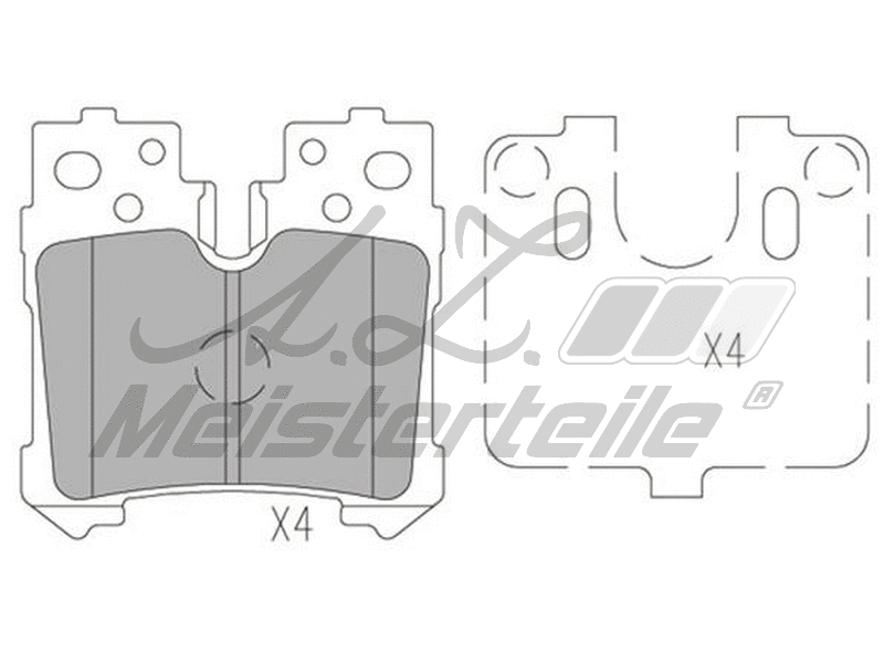 Brake Pad Set, disc brake (AZMT-44-022-1792)