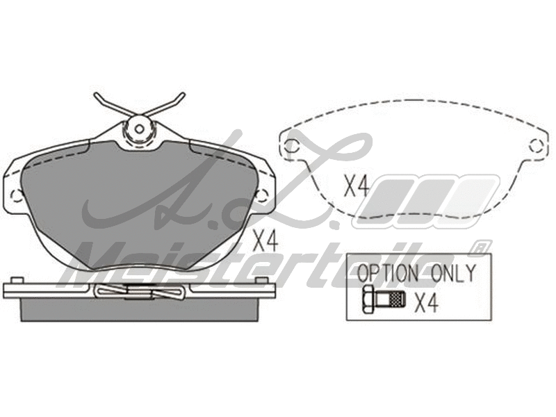 Brake Pad Set, disc brake (AZMT-44-022-2190)