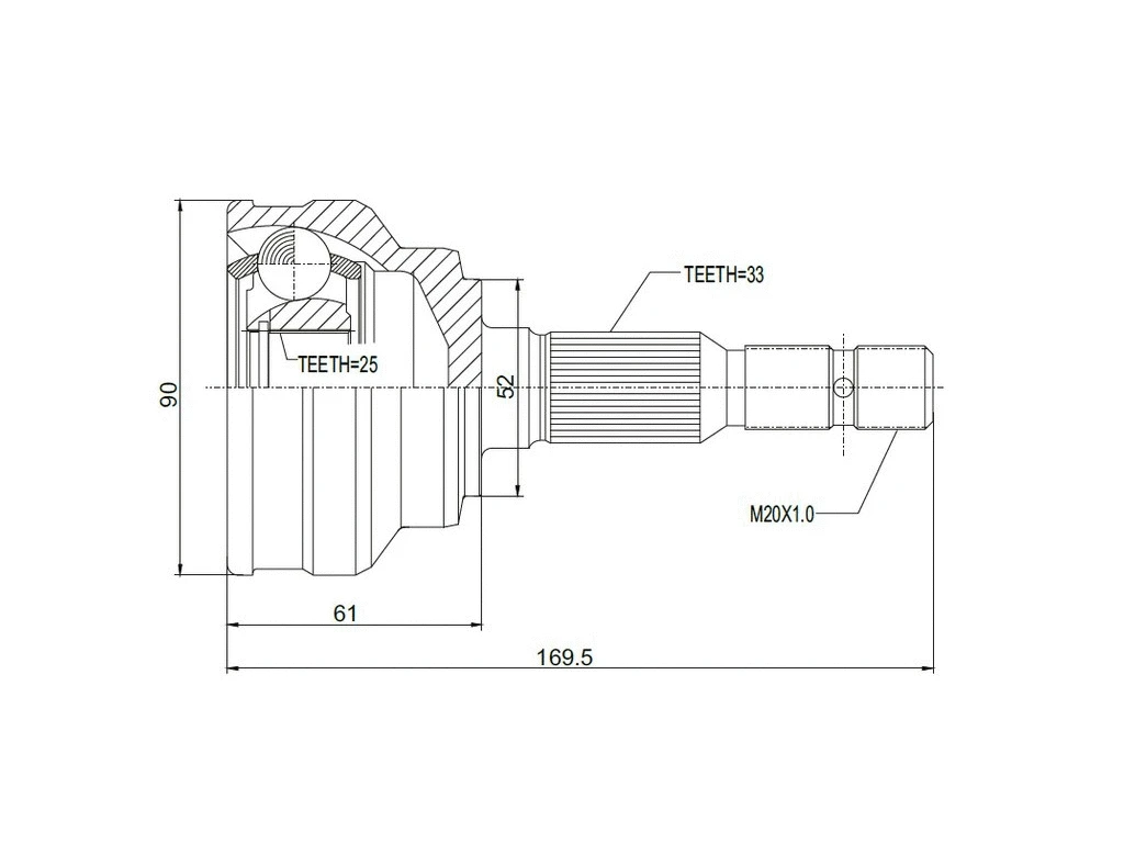 Joint Kit, drive shaft (AZMT-43-030-1046)