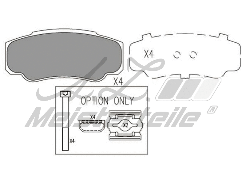 Brake Pad Set, disc brake (AZMT-44-022-1865)