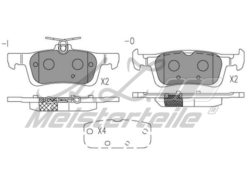Brake Pad Set, disc brake (AZMT-44-022-1708)