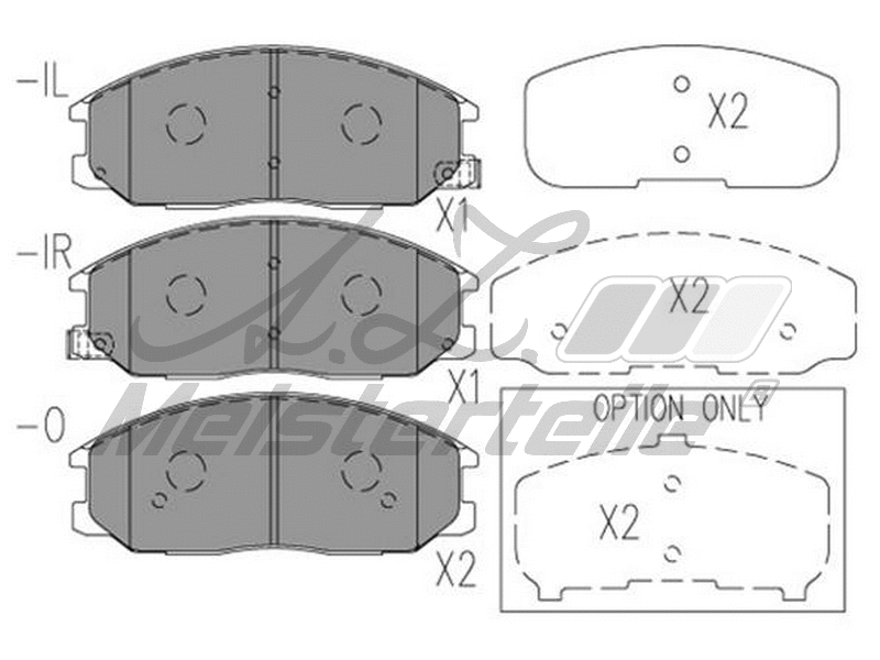 Brake Pad Set, disc brake (AZMT-44-022-2286)