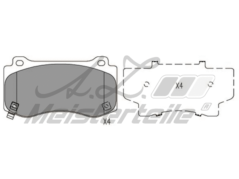 Brake Pad Set, disc brake (AZMT-44-022-1978)