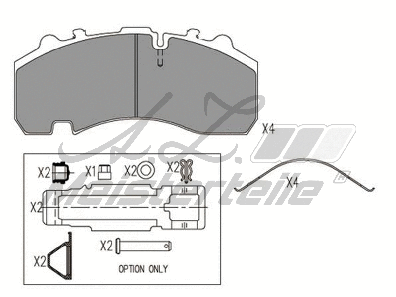 Brake Pad Set, disc brake (AZMT-44-022-2364)