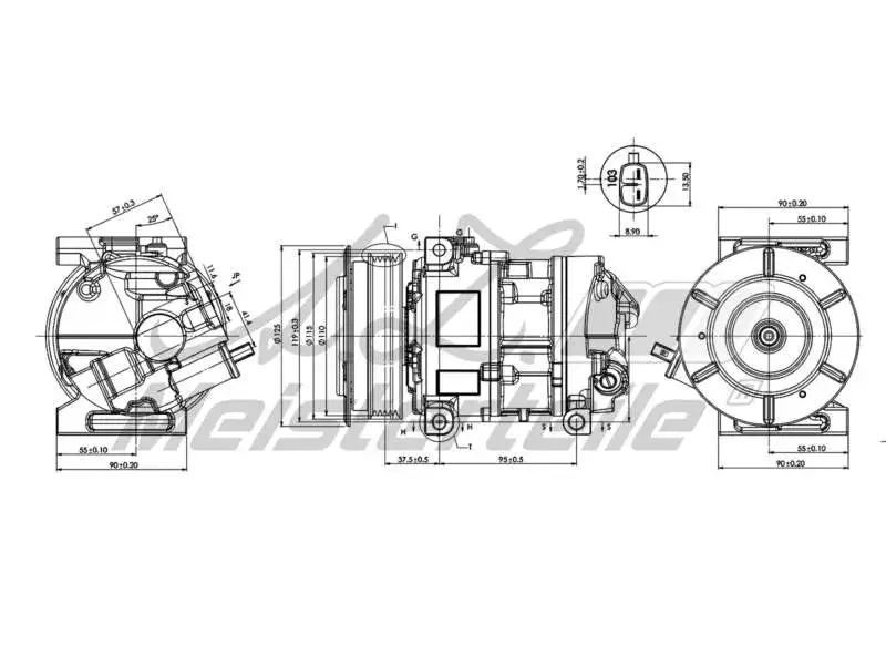 Compressor, air conditioning (AZMT-45-041-1067)