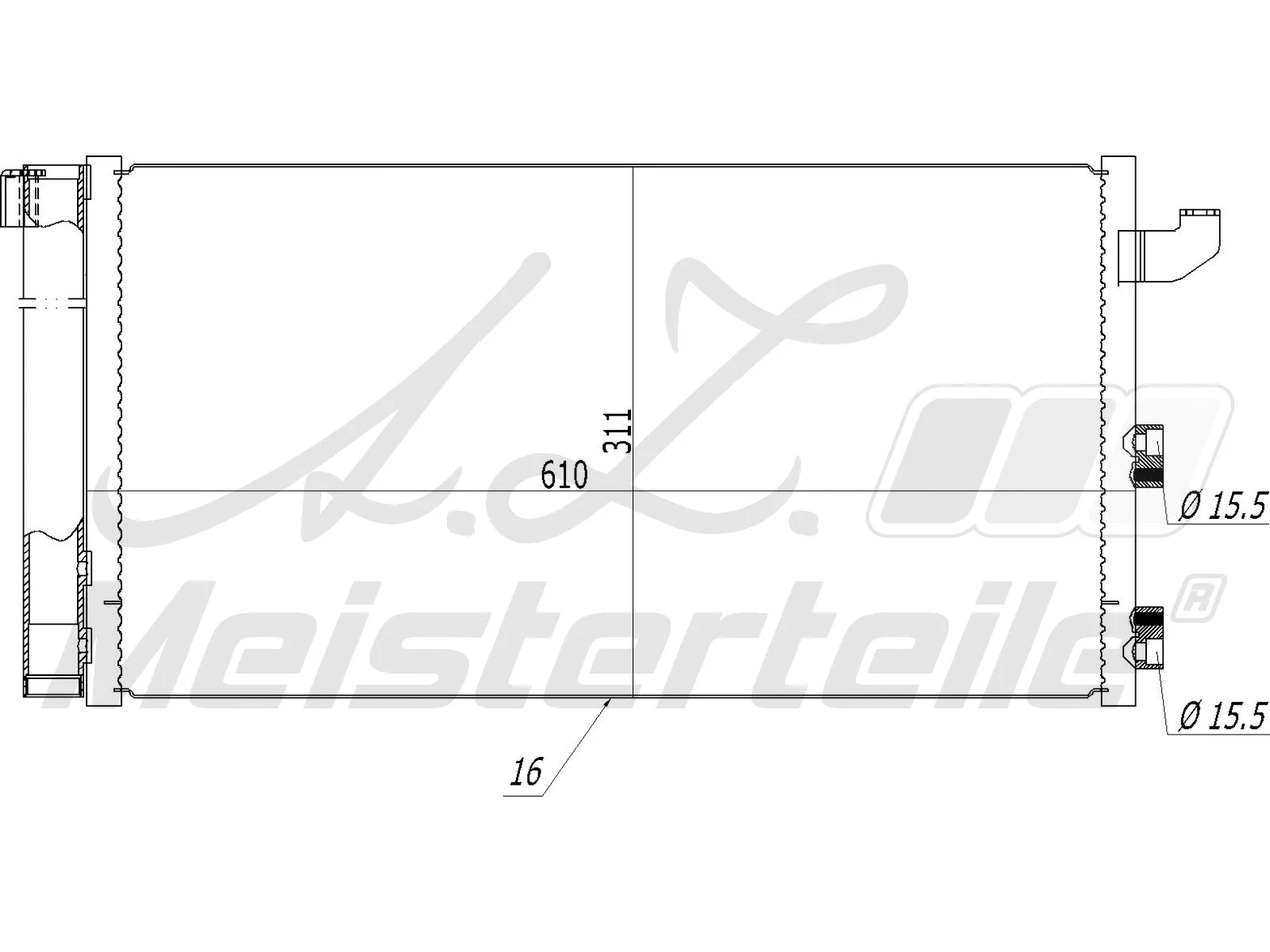 Condenser, air conditioning (AZMT-45-030-1452)