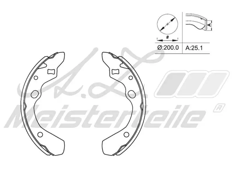 Brake Shoe Set (AZMT-44-026-1287)