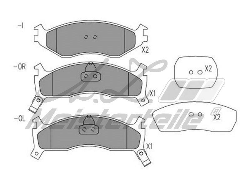 Brake Pad Set, disc brake (AZMT-44-022-1799)
