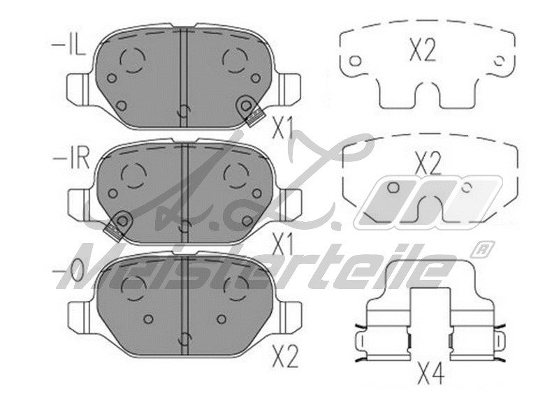 Brake Pad Set, disc brake (AZMT-44-022-2053)
