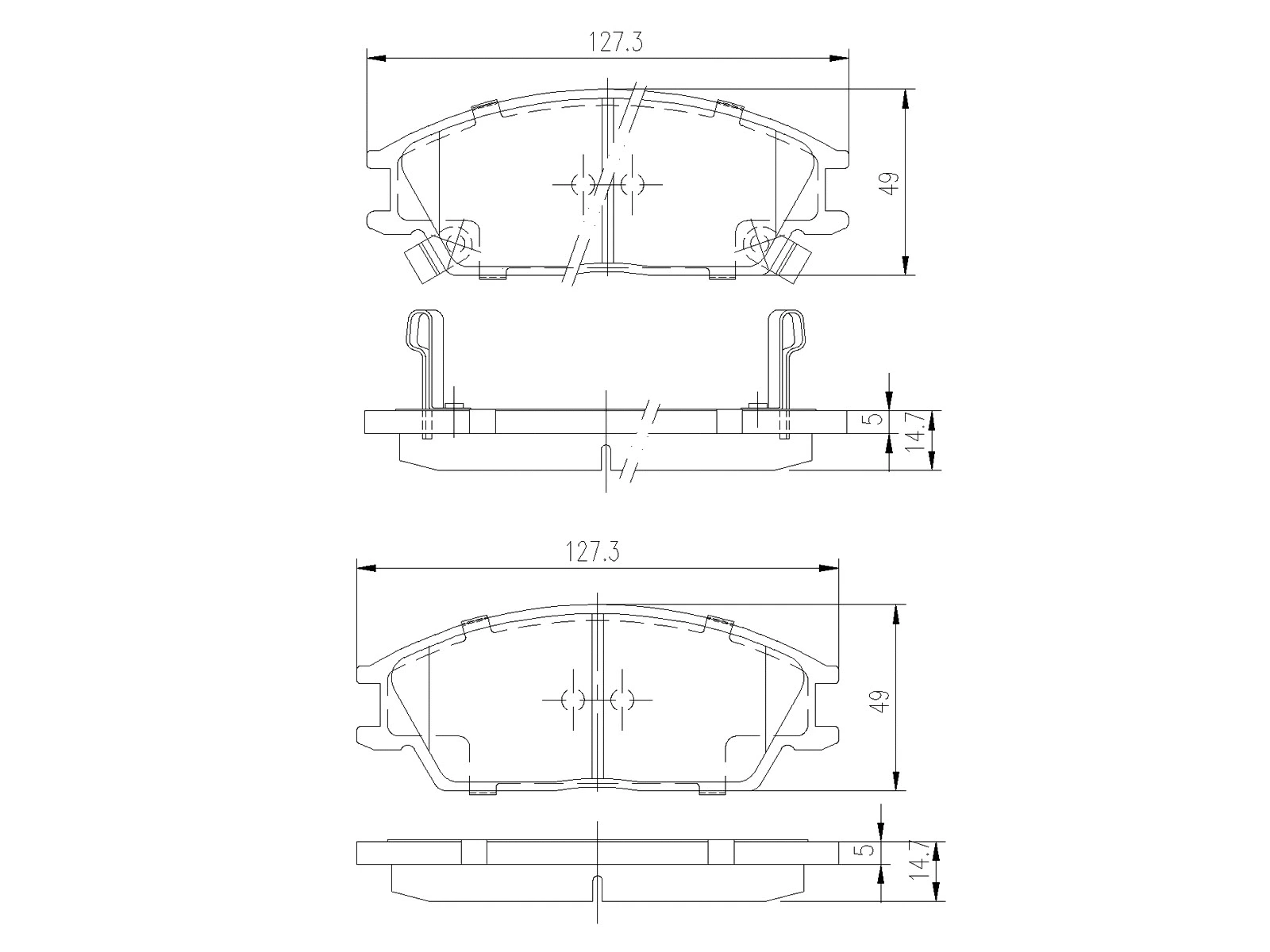 Brake Pad Set, disc brake (AZMT-44-022-1349)