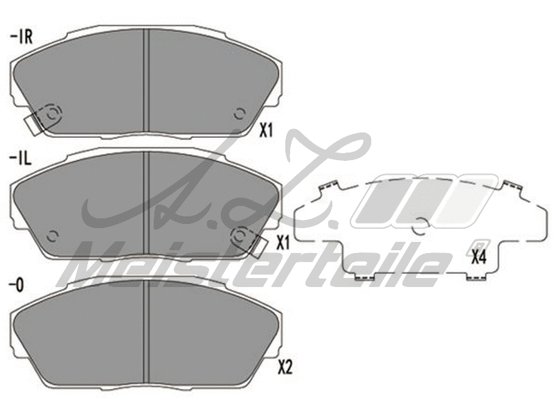 Brake Pad Set, disc brake (AZMT-44-022-1856)