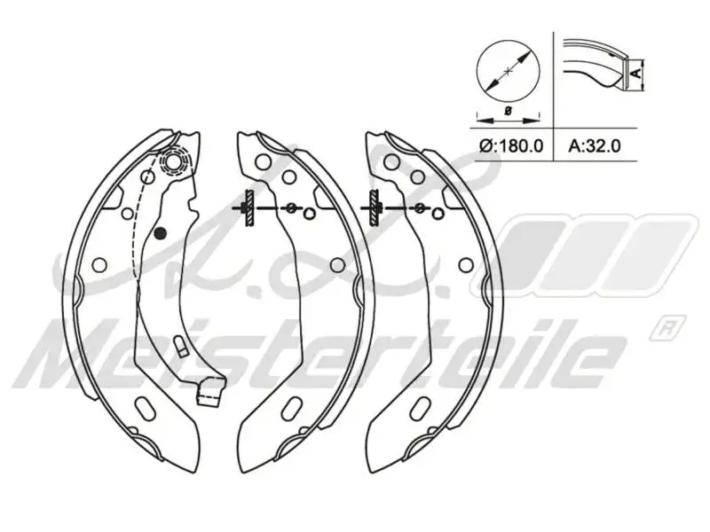 Brake Shoe Set (AZMT-44-026-1091)