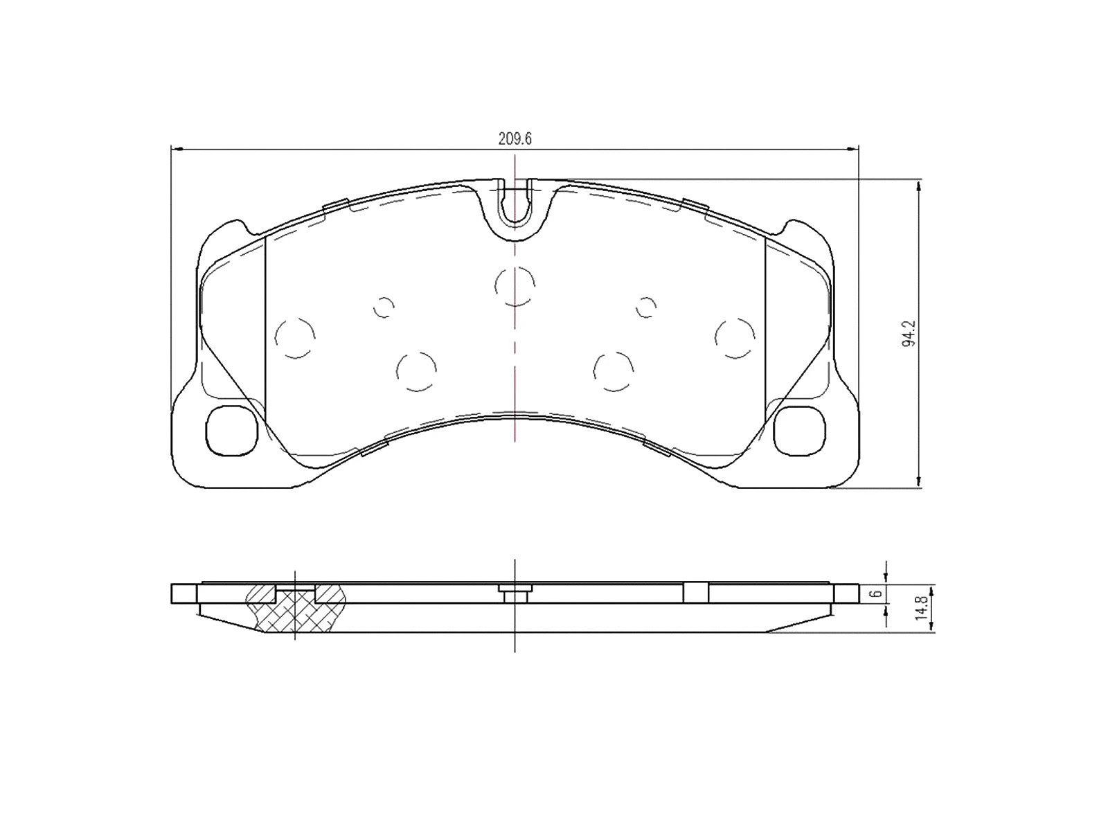 Brake Pad Set, disc brake (AZMT-44-022-1307)