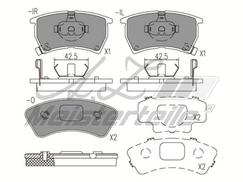 Brake Pad Set, disc brake (AZMT-44-022-2389)