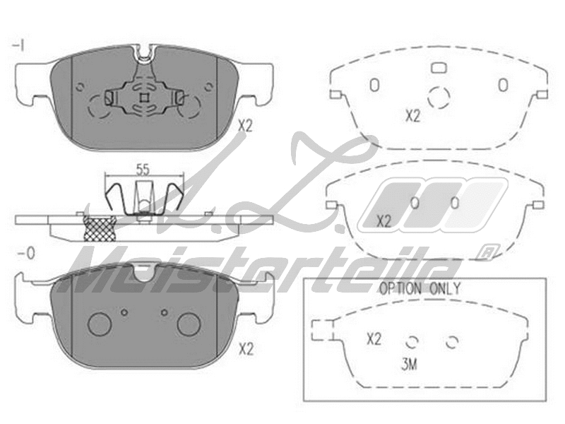 Brake Pad Set, disc brake (AZMT-44-022-2028)