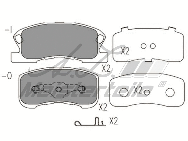 Brake Pad Set, disc brake (AZMT-44-022-1658)