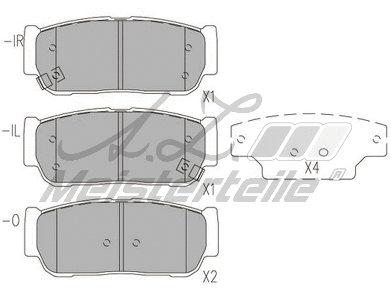 Brake Pad Set, disc brake (AZMT-44-022-2301)
