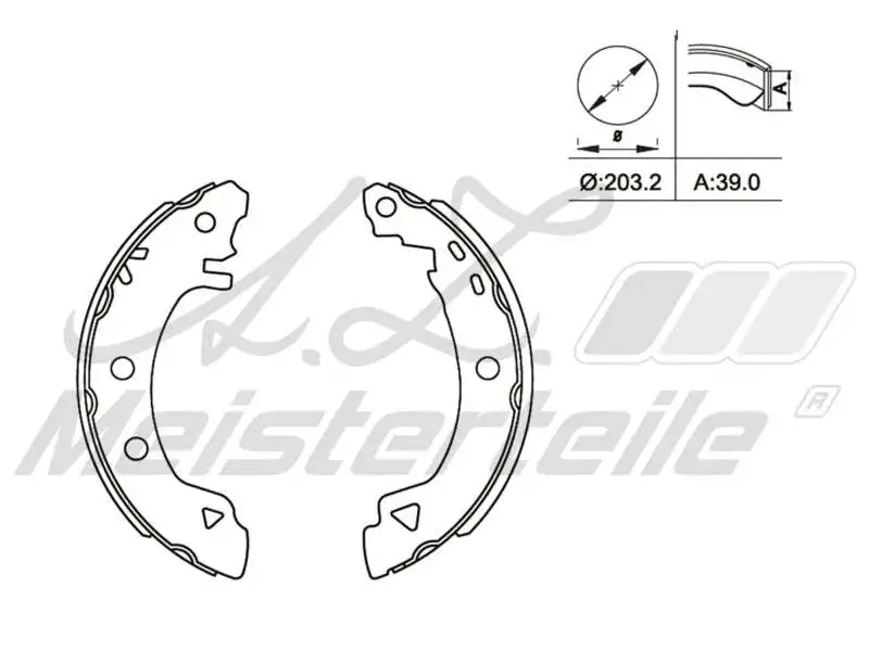 Brake Shoe Set (AZMT-44-026-1437)