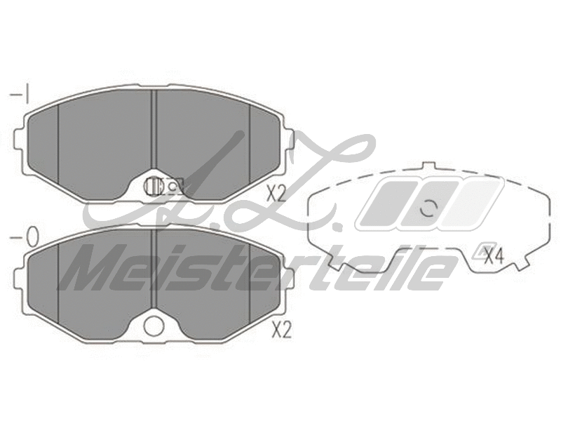 Brake Pad Set, disc brake (AZMT-44-022-1733)
