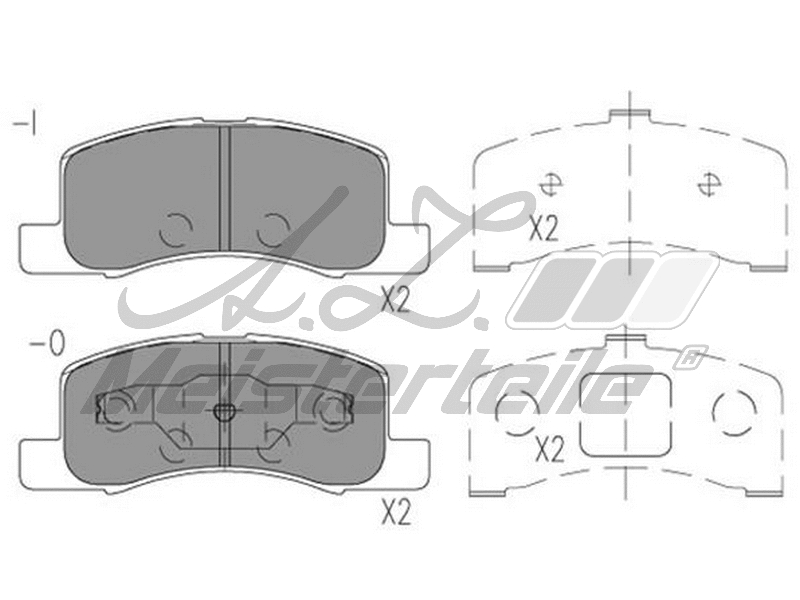 Brake Pad Set, disc brake (AZMT-44-022-2634)