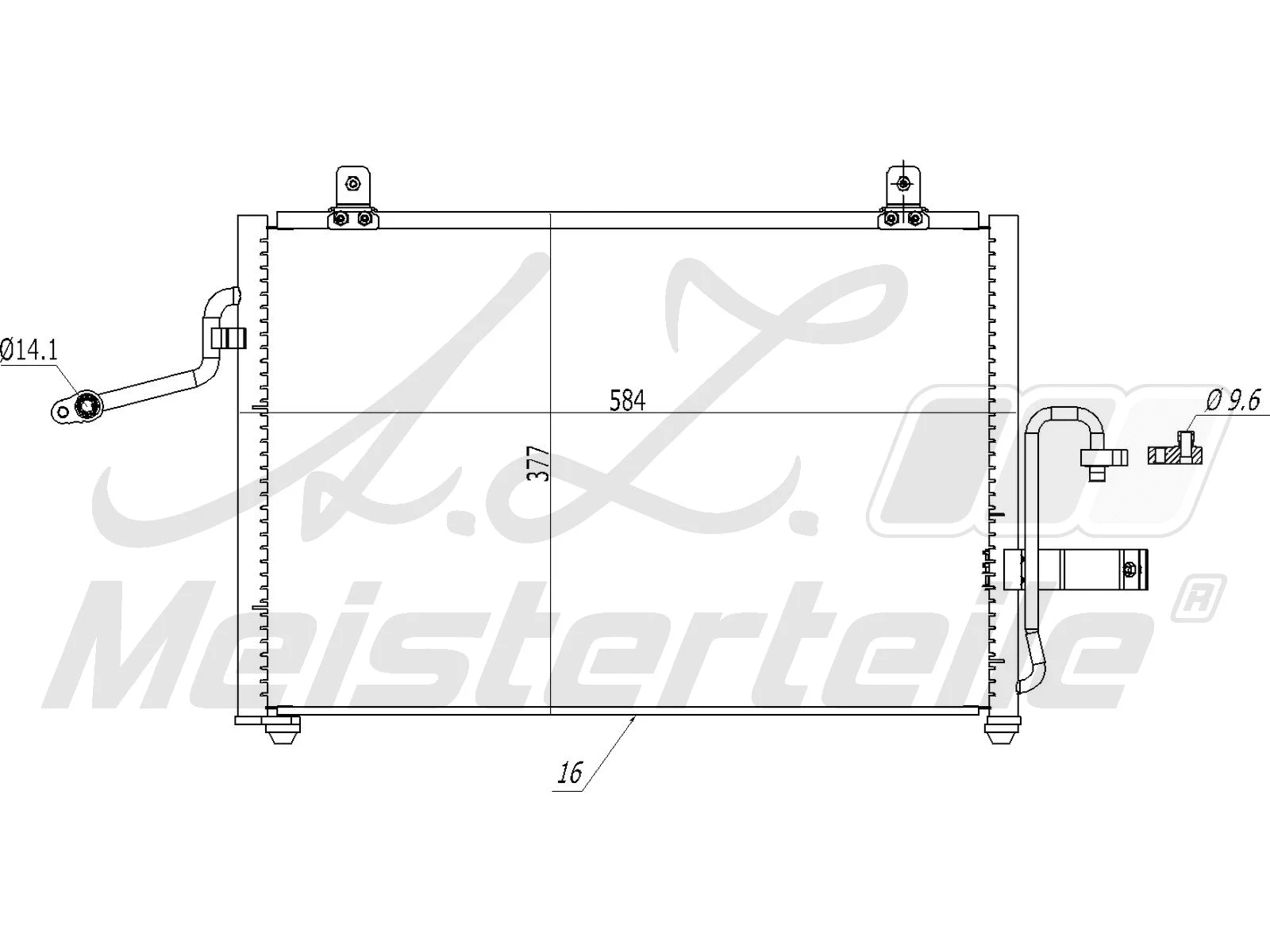 Condenser, air conditioning (AZMT-45-030-1198)
