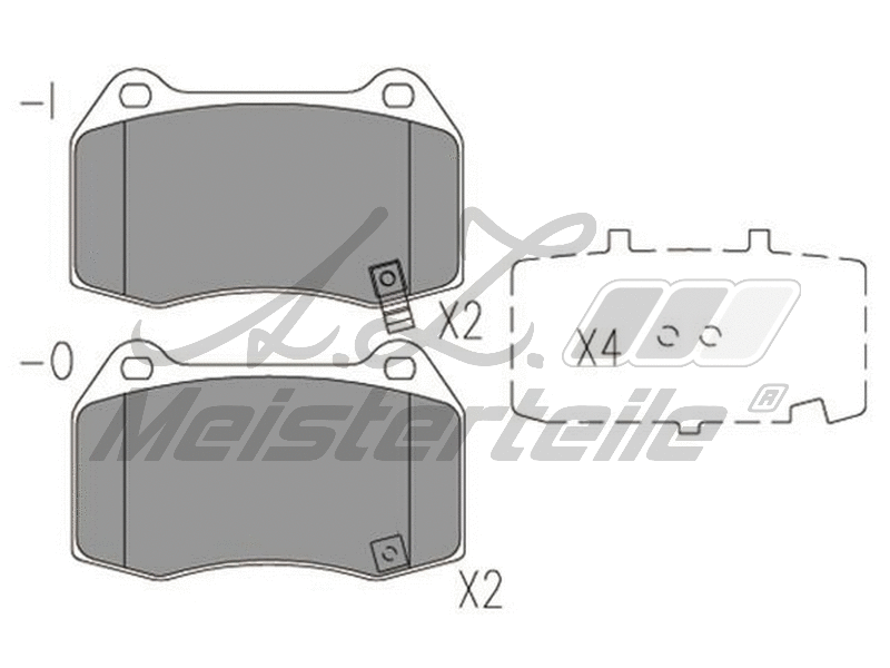 Brake Pad Set, disc brake (AZMT-44-022-1752)