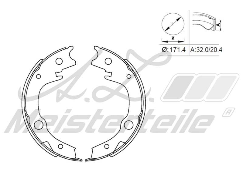 Brake Shoe Set (AZMT-44-026-1219)