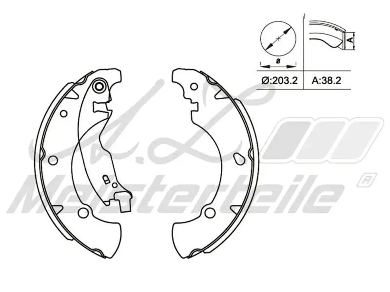 Brake Shoe Set (AZMT-44-026-1047)