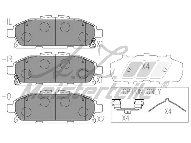 Brake Pad Set, disc brake (AZMT-44-022-2565)