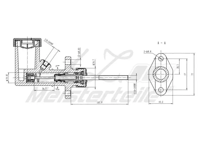 Master Cylinder, clutch (AZMT-47-030-1064)