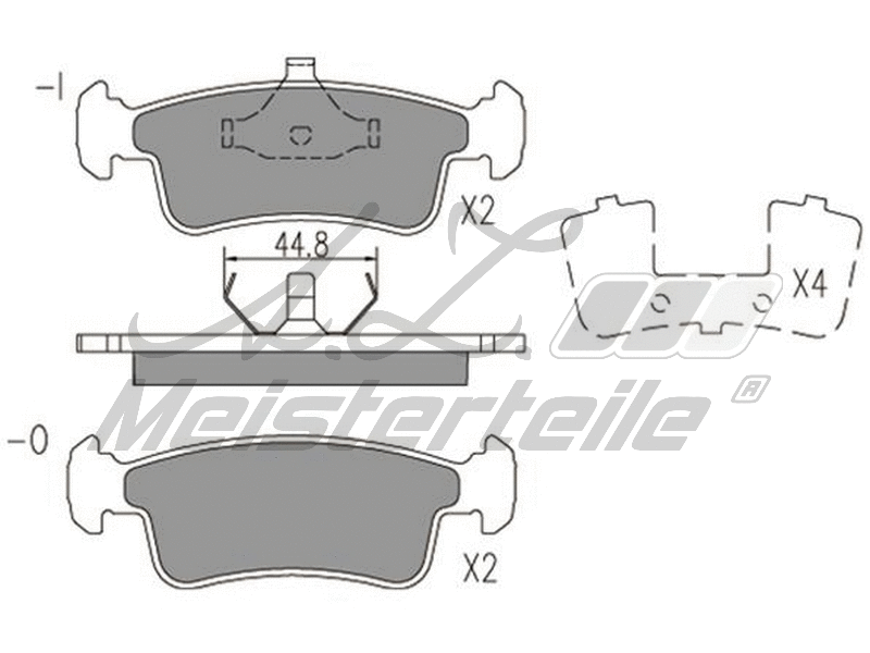 Brake Pad Set, disc brake (AZMT-44-022-2400)