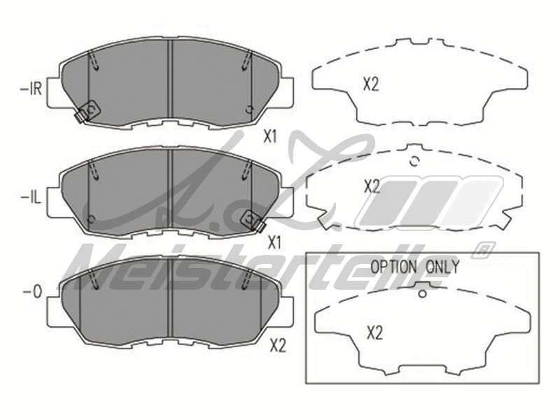 Brake Pad Set, disc brake (AZMT-44-022-2097)