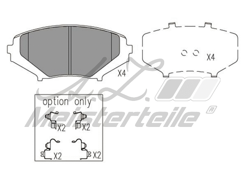 Brake Pad Set, disc brake (AZMT-44-022-1757)