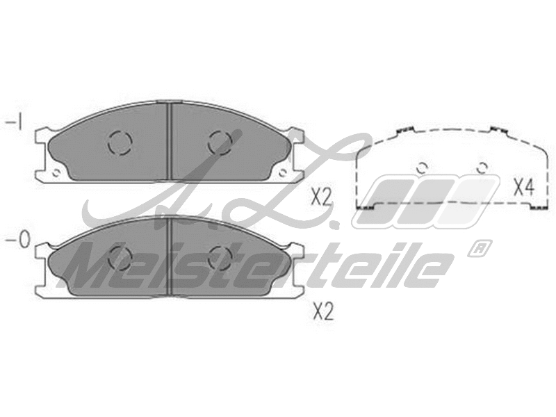 Brake Pad Set, disc brake (AZMT-44-022-2117)