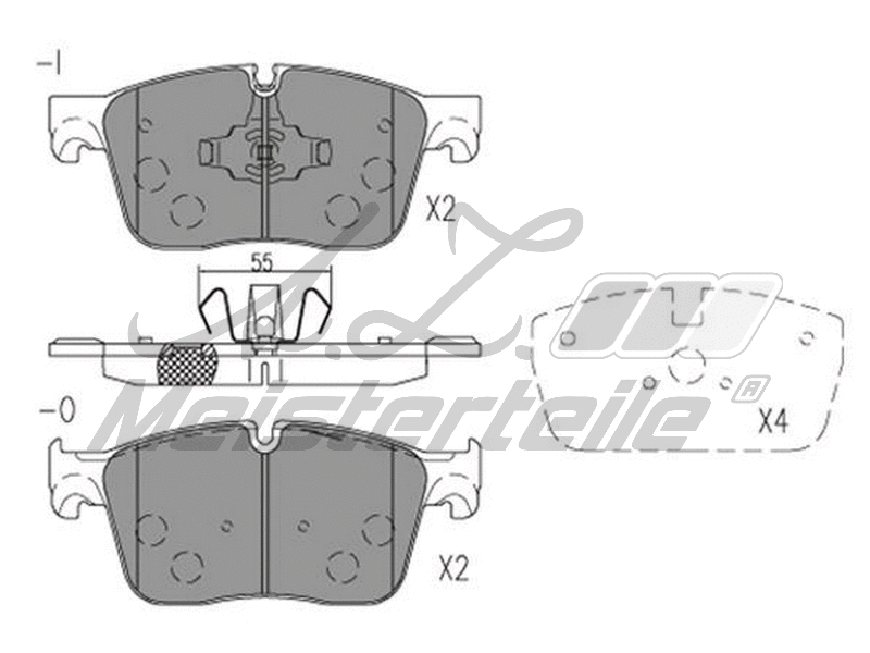 Brake Pad Set, disc brake (AZMT-44-022-2023)