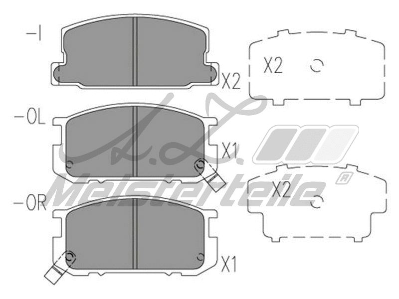 Brake Pad Set, disc brake (AZMT-44-022-2421)
