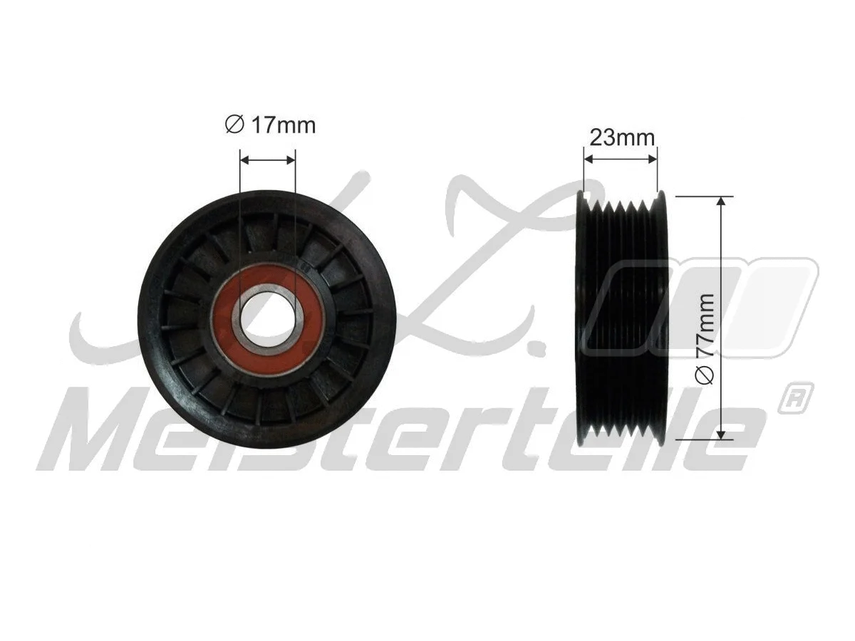 Deflection/Guide Pulley, V-ribbed belt (AZMT-20-031-1261)