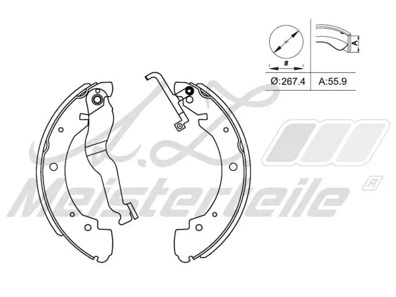 Brake Shoe Set (AZMT-44-026-1031)