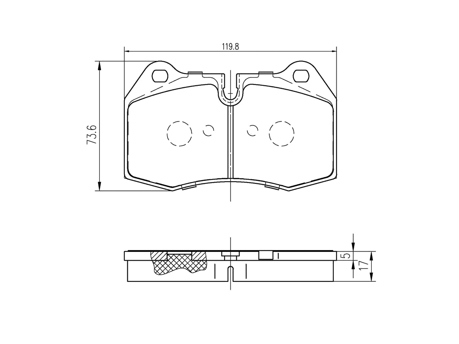 Brake Pad Set, disc brake (AZMT-44-022-1436)