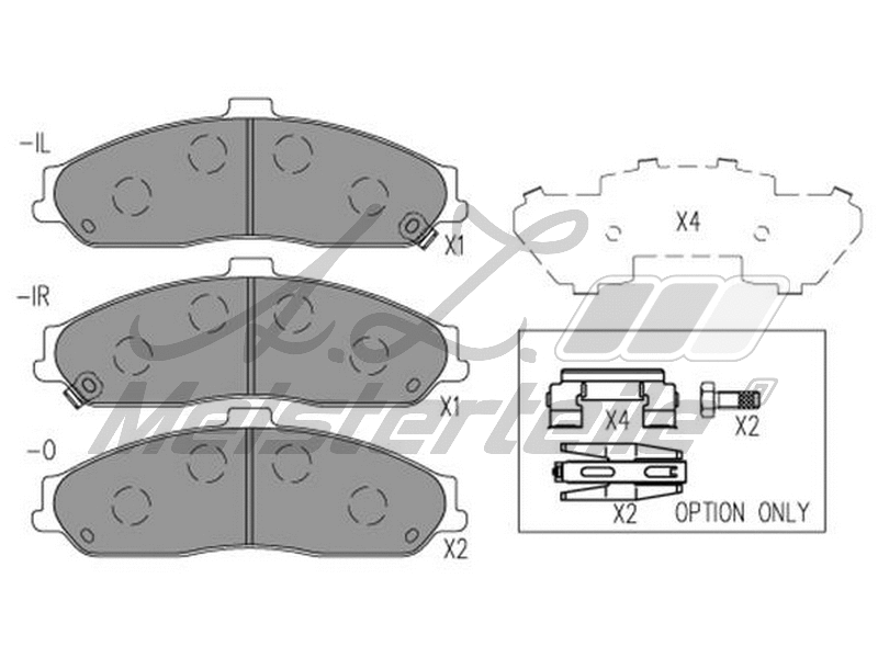 Brake Pad Set, disc brake (AZMT-44-022-1973)