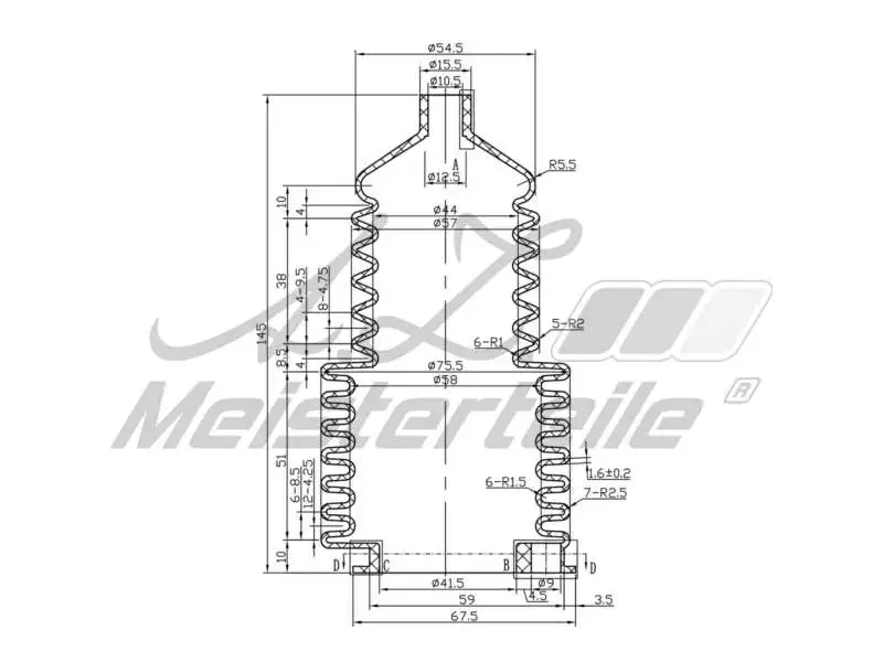 Bellow, steering (AZMT-42-020-1170)