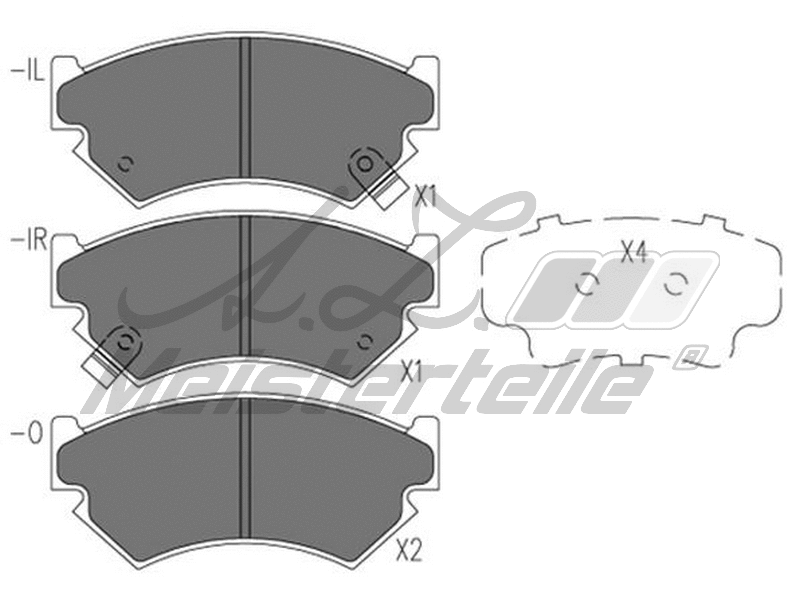 Brake Pad Set, disc brake (AZMT-44-022-2411)