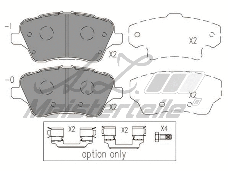 Brake Pad Set, disc brake (AZMT-44-022-2054)