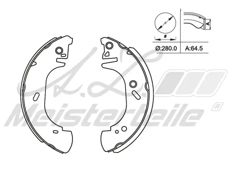 Brake Shoe Set (AZMT-44-026-1117)