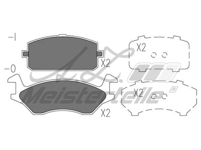 Brake Pad Set, disc brake (AZMT-44-022-1954)